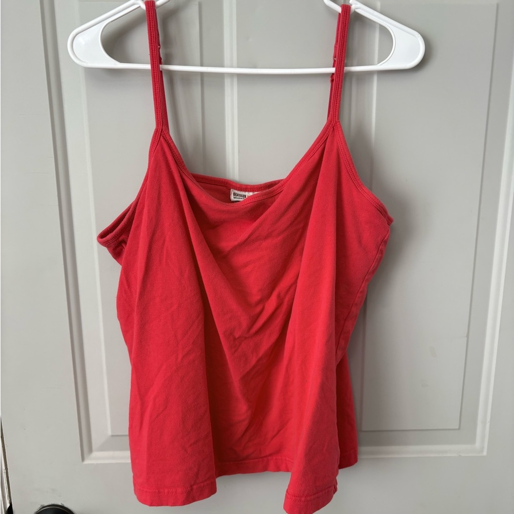 Faded Glory Red Spaghetti Strap Camisole with Built-in Bra